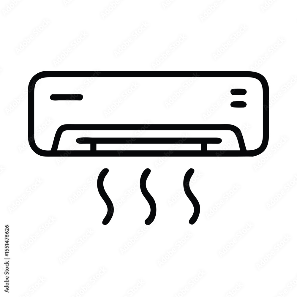 Air conditioner ac unit hvac system cooling appliance climate control icon vector illustration design Air conditioner ac unit hvac system cooling appliance climate control icon vector illustration design