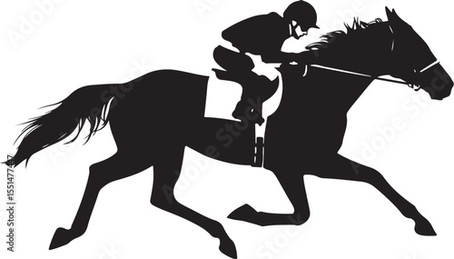 "Horse Racing Silhouette Bundle"