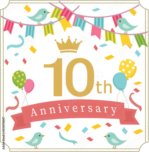 周年 アニバーサリー アイコン ベクターイラスト	