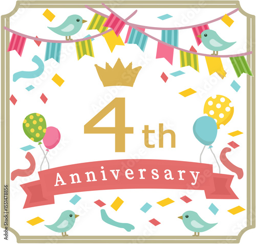 周年 アニバーサリー アイコン ベクターイラスト	
