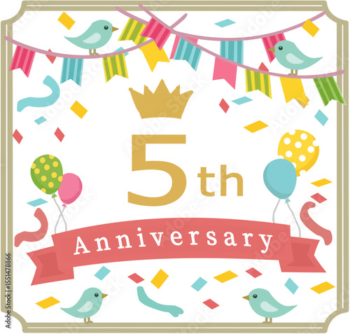 周年 アニバーサリー アイコン ベクターイラスト	