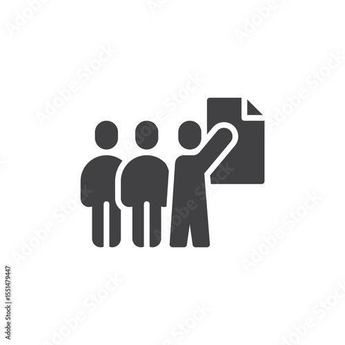 Project assignment solid vector icon