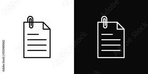 Attach document icon vector, Symbol, logo illustrations
