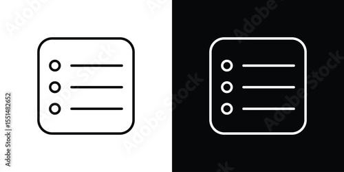Bulleted list icon vector, Symbol, logo illustrations