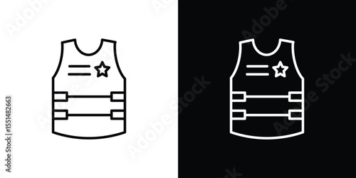 Bulletproof vest icon vector, Symbol, logo illustrations
