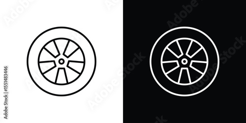 Car wheel icon vector, Symbol, logo illustrations
