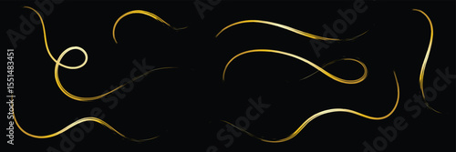 Luxury decoration text box golden brush element template design  file transparent . Vector Illustration . 
