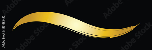 Luxury decoration text box golden brush element template design  file transparent . Vector Illustration . 