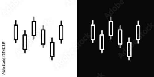 Chart candlestick icon vector, Symbol, logo illustrations