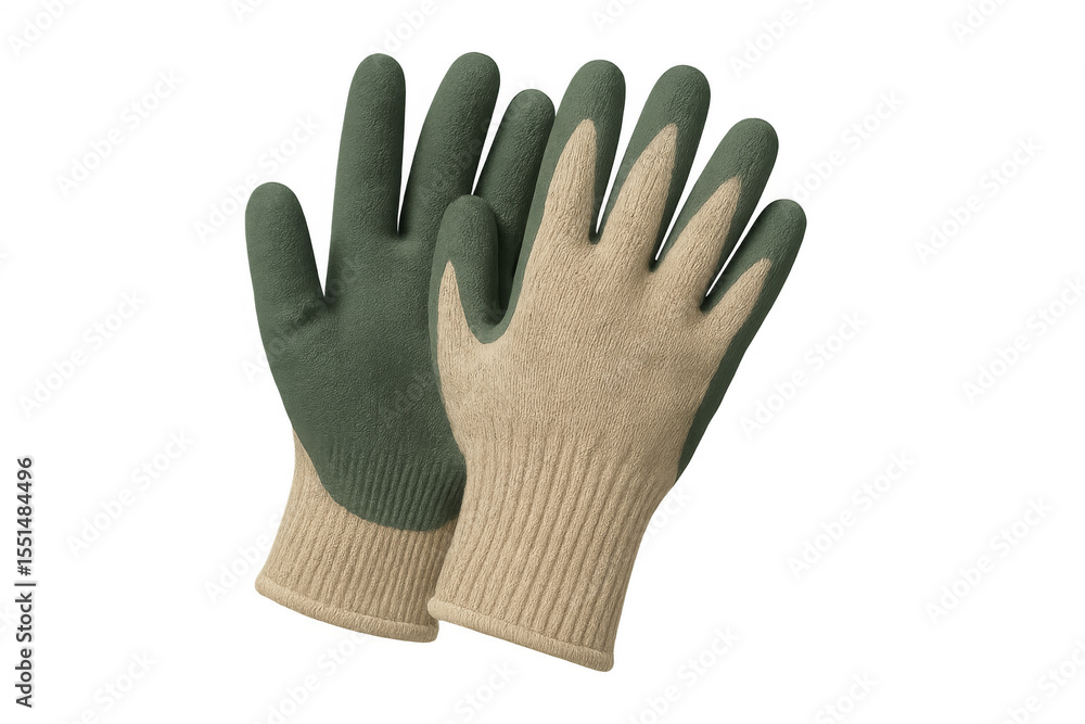 Obraz premium Work gloves protecting hands with transparent background