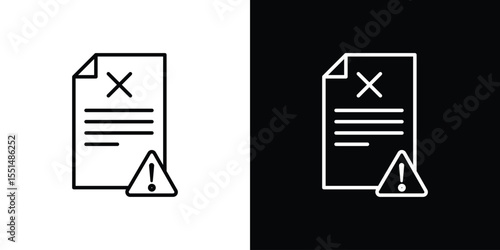 Corrupted file icon vector, Symbol, logo illustrations