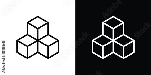 Cubes icon vector, Symbol, logo illustrations