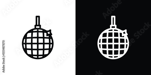 Disco ball icon vector, Symbol, logo illustrations