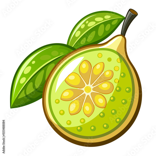 Minimalist Citrus Australasica Fruit Icon for Gourmet Cuisine