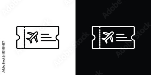 Flight tickets icon vector, Symbol, logo illustrations