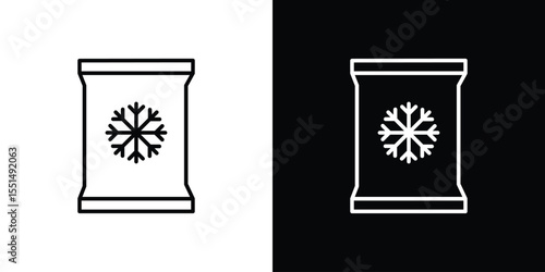 Frozen food bag icon vector, Symbol, logo illustrations
