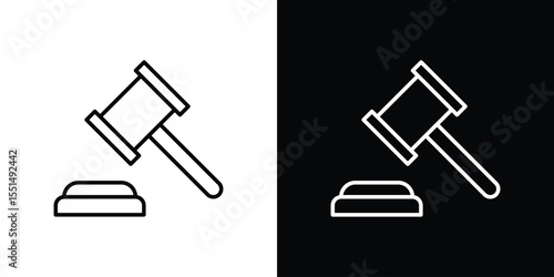 Gavel icon vector, Symbol, logo illustrations