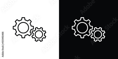 Gears icon vector, Symbol, logo illustrations