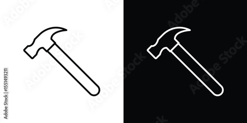 Hammer icon vector, Symbol, logo illustrations