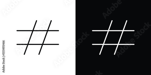 Hashtag icon vector, Symbol, logo illustrations
