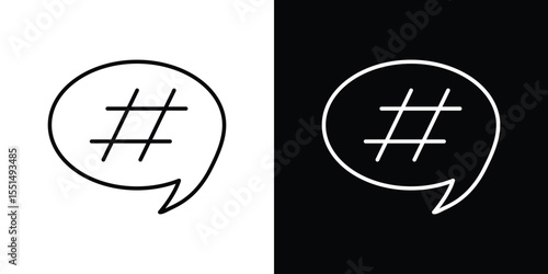 Hashtag icon vector, Symbol, logo illustrations