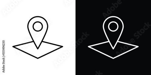 Land layer location icon vector, Symbol, logo illustrations