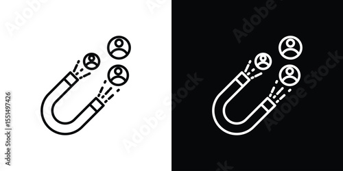 Magnet user icon vector, Symbol, logo illustrations