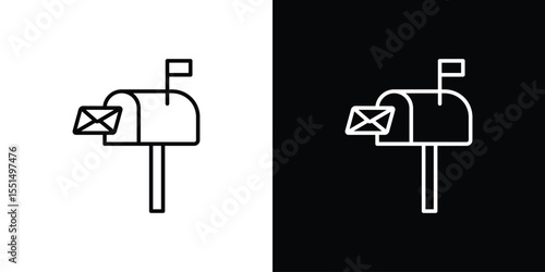 Mailbox icon vector, Symbol, logo illustrations