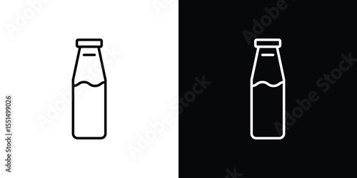Milk bottle icon vector, Symbol, logo illustrations