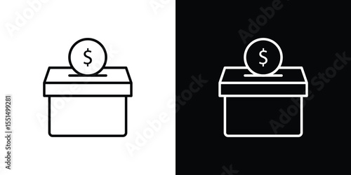 Money donation icon vector, Symbol, logo illustrations