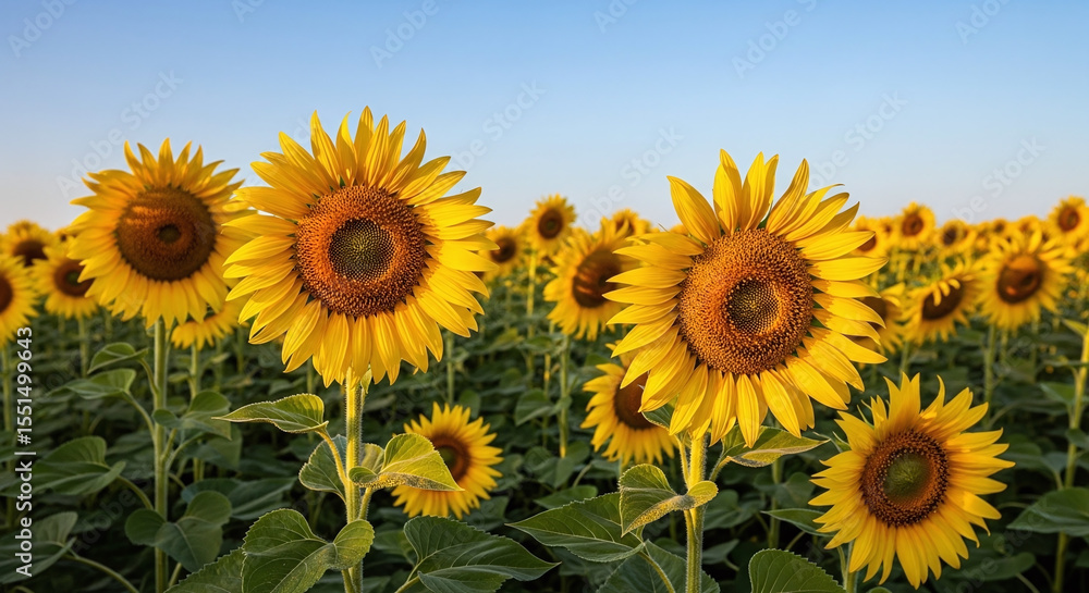 Obraz premium sunflower field in the summer