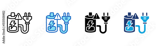 Low Battery icon Multi Style Vector Illustration