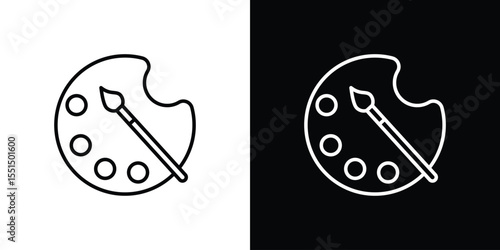 Palette icon vector, Symbol, logo illustrations