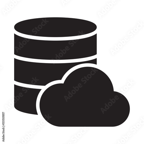 Database Vector Icon which can easily modify or edit