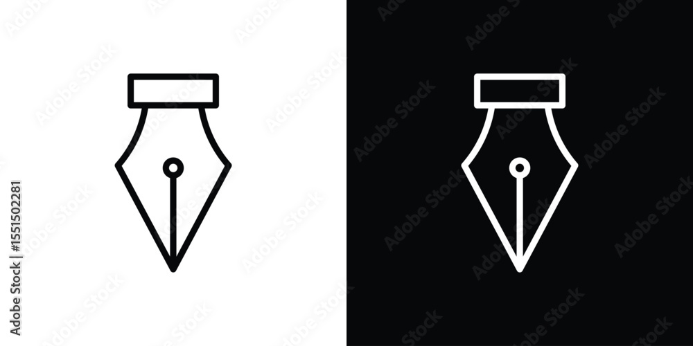 Pen nib icon vector, Symbol, logo illustrations Pen nib icon vector, Symbol, logo illustrations