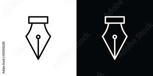 Pen nib icon vector, Symbol, logo illustrations