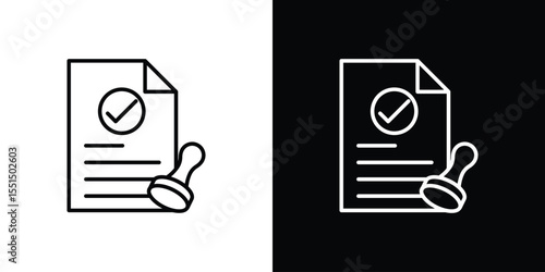 Permit icon vector, Symbol, logo illustrations