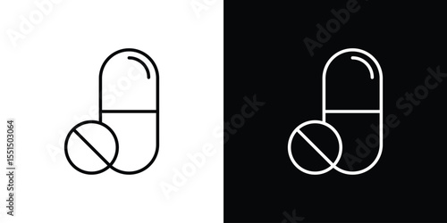 Pill icon vector, Symbol, logo illustrations