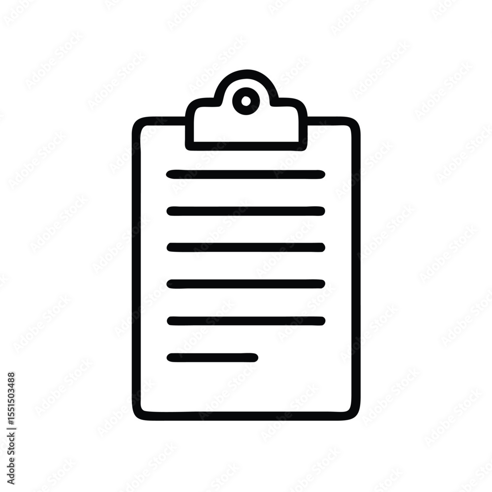 Clipboard icon document list vector illustration for task management and organization checklist graphic design Clipboard icon document list vector illustration for task management and organization checklist graphic design