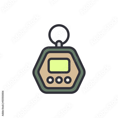 Digital Handheld Counter Depicts Repetitive Counting Tool On Transparent Backdrop