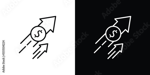 Profit growth icon vector, Symbol, logo illustrations