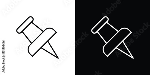 Push pin icon vector, Symbol, logo illustrations