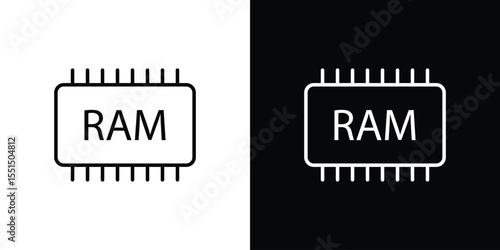 Ram memory icon vector, Symbol, logo illustrations