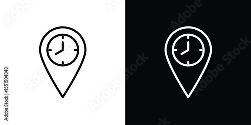 Real time location icon vector, Symbol, logo illustrations