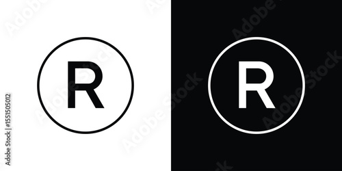 Registered trademark icon vector, Symbol, logo illustrations