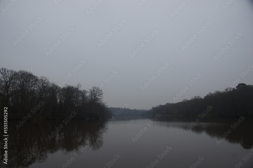 Fototapeta premium fog on the river