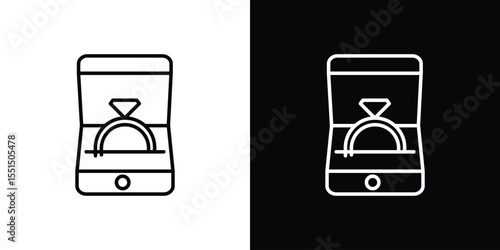 Ring box icon vector, Symbol, logo illustrations