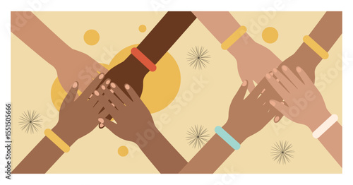 International Day Against Racial Discrimination Vector Set-01