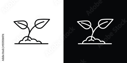 Seedling icon vector, Symbol, logo illustrations