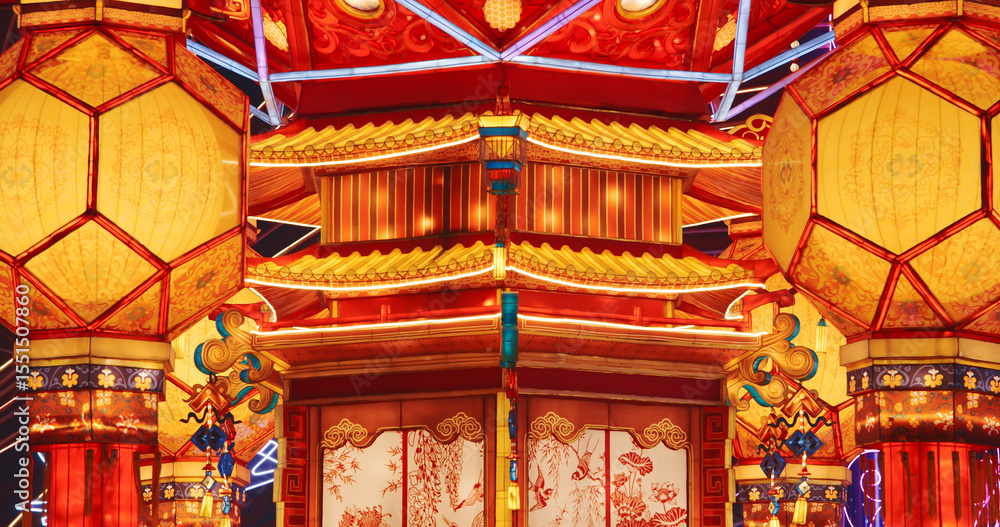 Obraz premium Beijing, China. Palace Lantern Reunion. On Chinese Lantern Festi